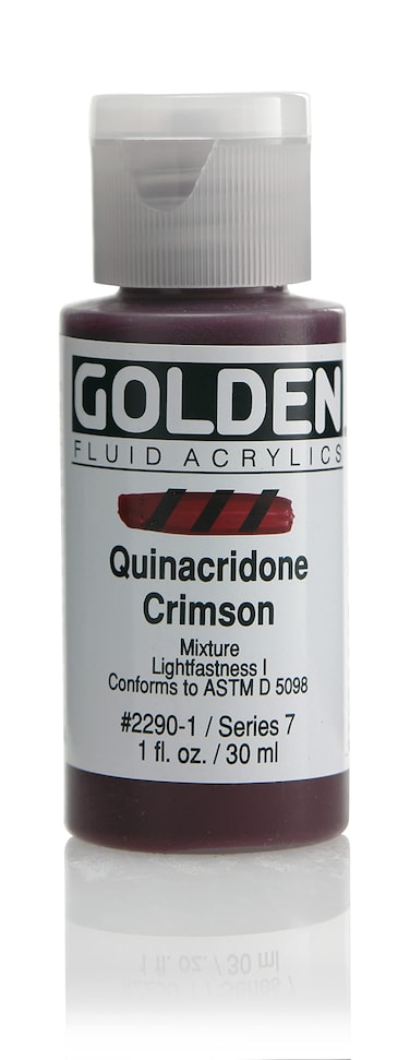 Golden Fluid Acrylic Paint 1 OunceQuinacridone Crimson
