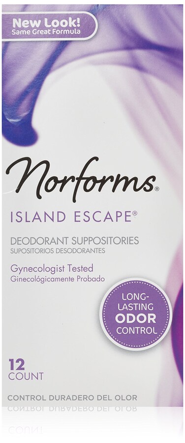 Norforms Island Escape Long Lasting Feminine Deodorant  12 Suppositories