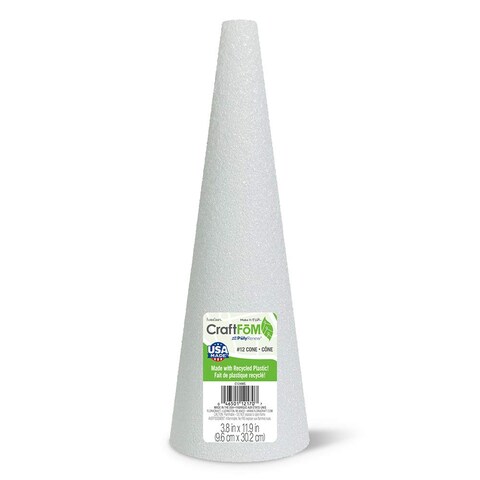 FloraCraft CraftFM Cone 38 Inch x 119 Inch White