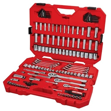 CRAFTSMAN Mechanics Tool Set 14 and 38 Inch Drive 135 Piece CMMT12124
