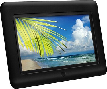 Aluratek 7 Inch LCD Digital Photo Frame with Auto Slideshow Using USB  SDSDHC ADPF07SF  Black