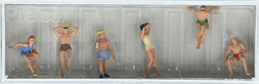 Preiser 10071 Recreation  Sports Bathers Reclining pkg6 HO Scale Figure