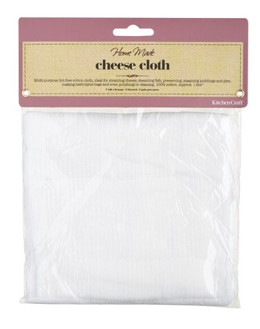 KitchenCraft Home Made Cheesecloth Fabric 16 Metre White