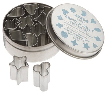 Ateco 4846 5Inch Aspic Jelly Mini Cutters Set of 12 Assorted Shapes