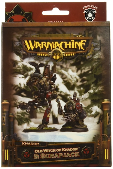 Privateer Press Warmachine Khador Warcaster Old Witch of Khador and Scrapjack Model Kit