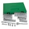 SK Tools USA LLC 91848 SK Sockets Sets Fractional Universal Joint Socket Set 14 Drive SuperKrome Finish 48 Piece