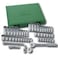 SK Tools USA LLC 94549 SK Sockets Sets Professional Chrome Socket Set Fractional  Metric 38 Drive SuperKrome Finish 49 Piece