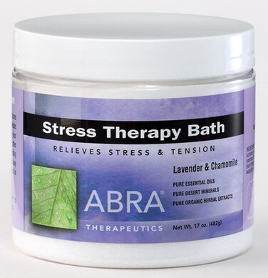 Abra Stress Therapy Sea Salt Bath Lavender  Chamomile 17 Ounce