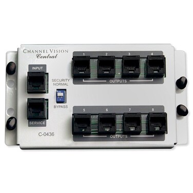 CHANNEL VISION C0436 4 in  8 Out RJ45 Telecom Distribution Module