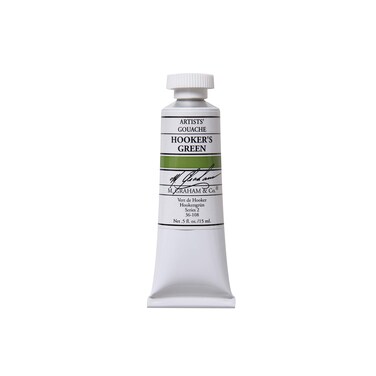 M Graham 12Ounce Tube Gouache Paint Hookers Green