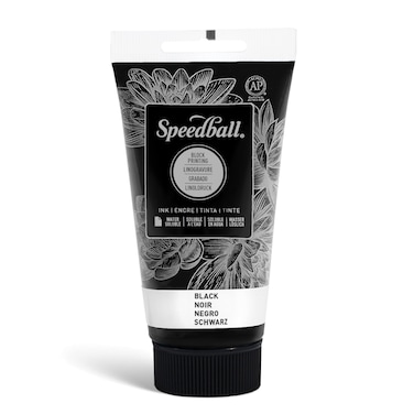 Speedball Water Soluble Block Printing Ink Black 212 Ounces  380663