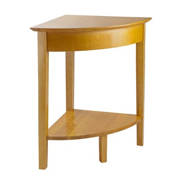 Winsome Wood Corner Desk with Shelf Honey 20 inches