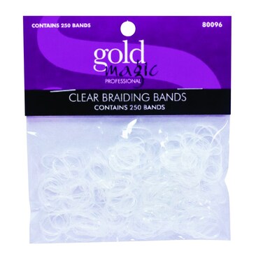 Gold Magic Elastic Braiding Bands Clear