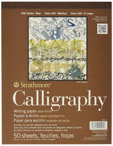 Strathmore STR 50 Sheet Tape Bound Calligraphy Pad 85 by 11 White