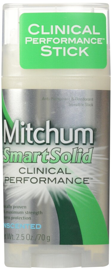 Mitchum Men Smart Solid Antiperspirant Deodorant Unscented 25oz