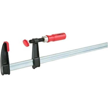 BESSEY Light Duty Tradesmans Bar Clamp  25x18 In  TGJ2518  Woodworking Clamps with Wooden Handle Ideal for Home Improvement  Workbench Projects carpentry and Cabinetry Black  Red
