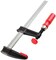 BESSEY Light Duty Tradesmans Bar Clamp  25x12 In  TGJ2512  Woodworking Clamps with Wooden Handle Ideal for Home Improvement  Workbench Projects carpentry and Cabinetry Black  Red