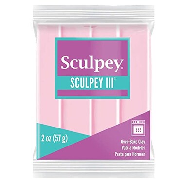 Sculpey III Polymer OvenBake Clay Ballerina Pink Non Toxic 2 oz bar Great for modeling sculpting holiday DIY mixed media and school projectsPerfect for kids  beginners