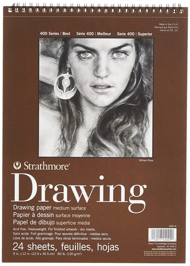 Strathmore Medium Drawing Spiral Paper Pad 9X1224 Sheets 400400 Medium