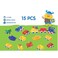 Viking Vehicles  Boats Bucket Set  15 Piece Assortment of 4 Primary Color Cars Trucks and Boats