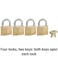 Master Lock 140Q Solid Padlocks 4 Pack KeyedAlike Brass Silver