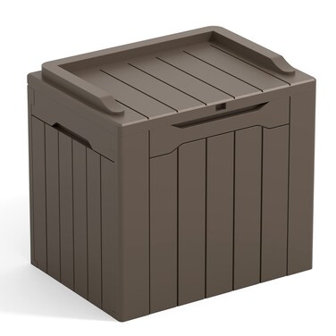 Greesum 31 Gallon Resin Deck Box All Weather Outdoor Storage Boxes for Patio Furniture SetOutdoor ToysGarden ToolsBrown