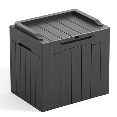 Greesum 31 Gallon Resin Deck Box All Weather Outdoor Storage Boxes for Patio Furniture SetOutdoor ToysGarden ToolsGray