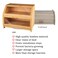 MAISONPEX Double Layer Bamboo Bread Box for Kitchen Countertop Cutting Board and Stainless Steel Bread Knife Large Capacity Storage Container with Clear Windows SelfAssembly