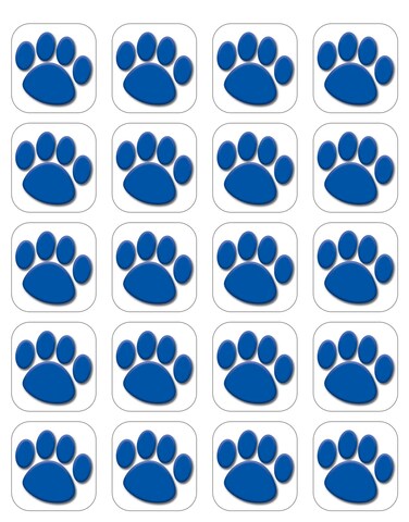 Teacher Created Resources 120 Blue Paw Prints Stickers 5747