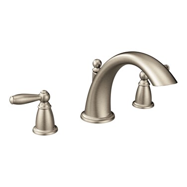 Moen Brantford Brushed Nickel TwoHandle Deck Mount Roman Tub Faucet Trim Kit Valve Required T933BN