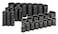 SK Tools USA 12 Drive 28 Piece 6 Point SAE Standard  Deep Impact Socket Set 38  114  4051