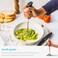 Dreamfarm Smood OneHanded  Ergonomic SoftGrip StainlessSteel Vegetable  Potato Masher with Silicone Bowl Scraper  Black