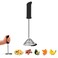 Dreamfarm Smood OneHanded  Ergonomic SoftGrip StainlessSteel Vegetable  Potato Masher with Silicone Bowl Scraper  Black