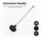 NEIKO 60166A Toilet Plunger with Patented AllAngle Design HeavyDuty Toilet Bowl Plunger with Aluminum Handle Bathroom Necessity  Black 1Pack
