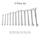 Sunex Tools 9917MA Metric VGroove Combination Wrench Set 8mm  19mm Fully Polished 12Piece Includes RollCase