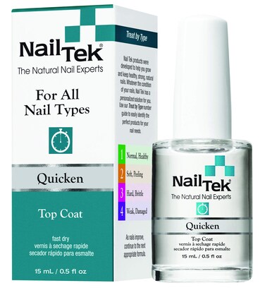 Nail Tek Quicken Fast Drying Top Coat for All Nail Types 05 oz 1Pack