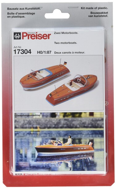 Preiser 17304 Boats Speed Boat Package2 HO Scale Vehicles Scenery Set