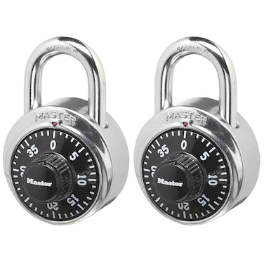 Master Lock 1500T Locker Lock Combination Padlock 2 Pack Black