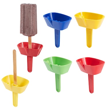 4 Packs No Drip Popsicle Holder ice lolly Mess Free Frozen Treats Holder Antidirty hand dripping popsicle holder with straw for Kids