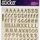 Sticko 1Inch Susy Ratto Brush Letter Stickers Golden Foil