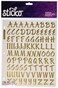 Sticko 1Inch Susy Ratto Brush Letter Stickers Golden Foil