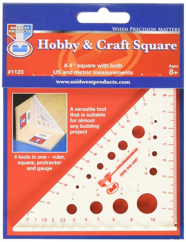 Midwest Products Hobby  Craft Square for Crafting Model Building and Woodworking  1123