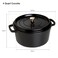 STAUB Cast Iron Dutch Oven 4qt Round Cocotte Made in France Serves 34 Matte Black
