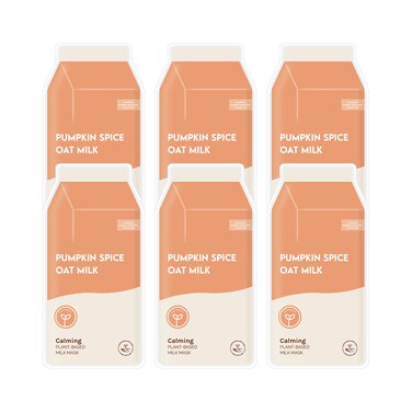 ESW Beauty Pumpkin Spice Oat Milk Calming PlantBased Milk Mask Multipack 6pcs
