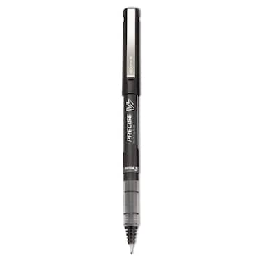 Pilot Precise V7 Capped Liquid Ink Rolling Ball Pens Fine Point 07 mm Black Pack of 12