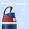 Owala Marvel FreeSip Insulated Stainless Steel Water Bottle with Straw for Sports and Travel BPAFree Sports Water Bottle 24 oz Captain America