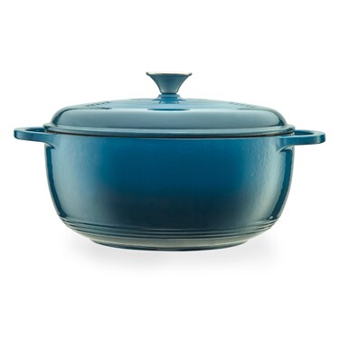 Mercer Culinary Enameled Cast Iron Round Dutch Oven 6 qt Turquoise