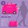 Trunki RideOn Kids Suitcase  TowAlong Toddler Luggage  CarryOn Cute Bag with Wheels  Kids Luggage and Airplane Travel Essentials Trixie Girl Pink