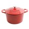 MARTHA STEWART Gatwick 7 QT Enamel Cast Iron Dutch Oven Red