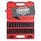 SUNEX TOOLS 5153DD 12 Inch Drive Master Impact Socket Set Double Deep 29Piece SAEMetric 716114 10mm27mm CrMo Steel Radius Corner Design Dual Size Markings Heavy Duty Storage Case